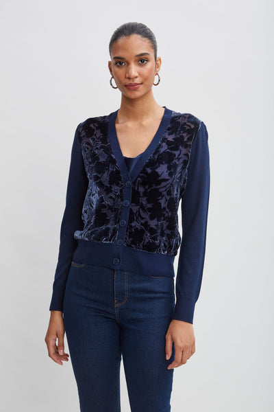 Burnout Velvet Cardigan Image 1