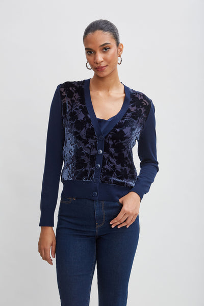 Burnout Velvet Cardigan Image 3