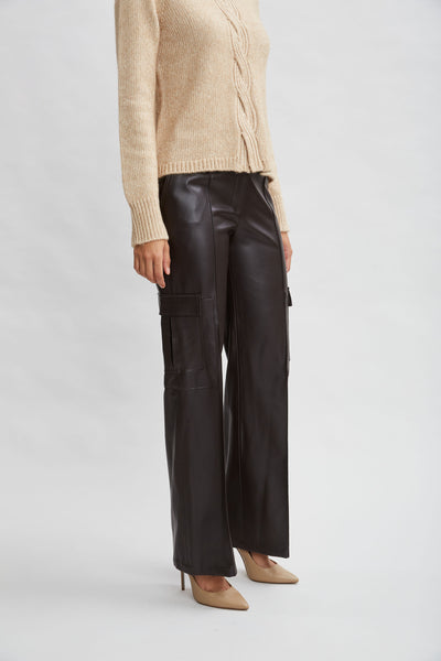 Vegan Leather Cargo Pant Image 3