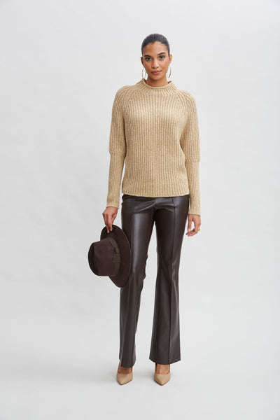 Metallic Mock Neck Sweater Image 2