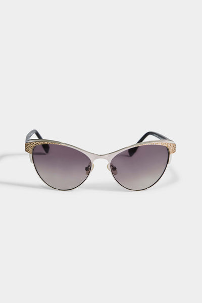 Metallic Cateye Sunglasses Image 1