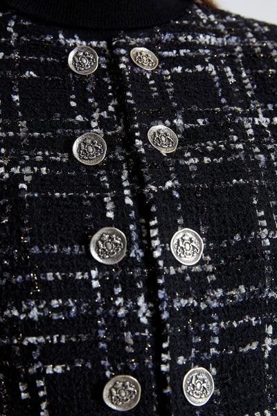 Metallic Kissed Tweed Jacket Image 5