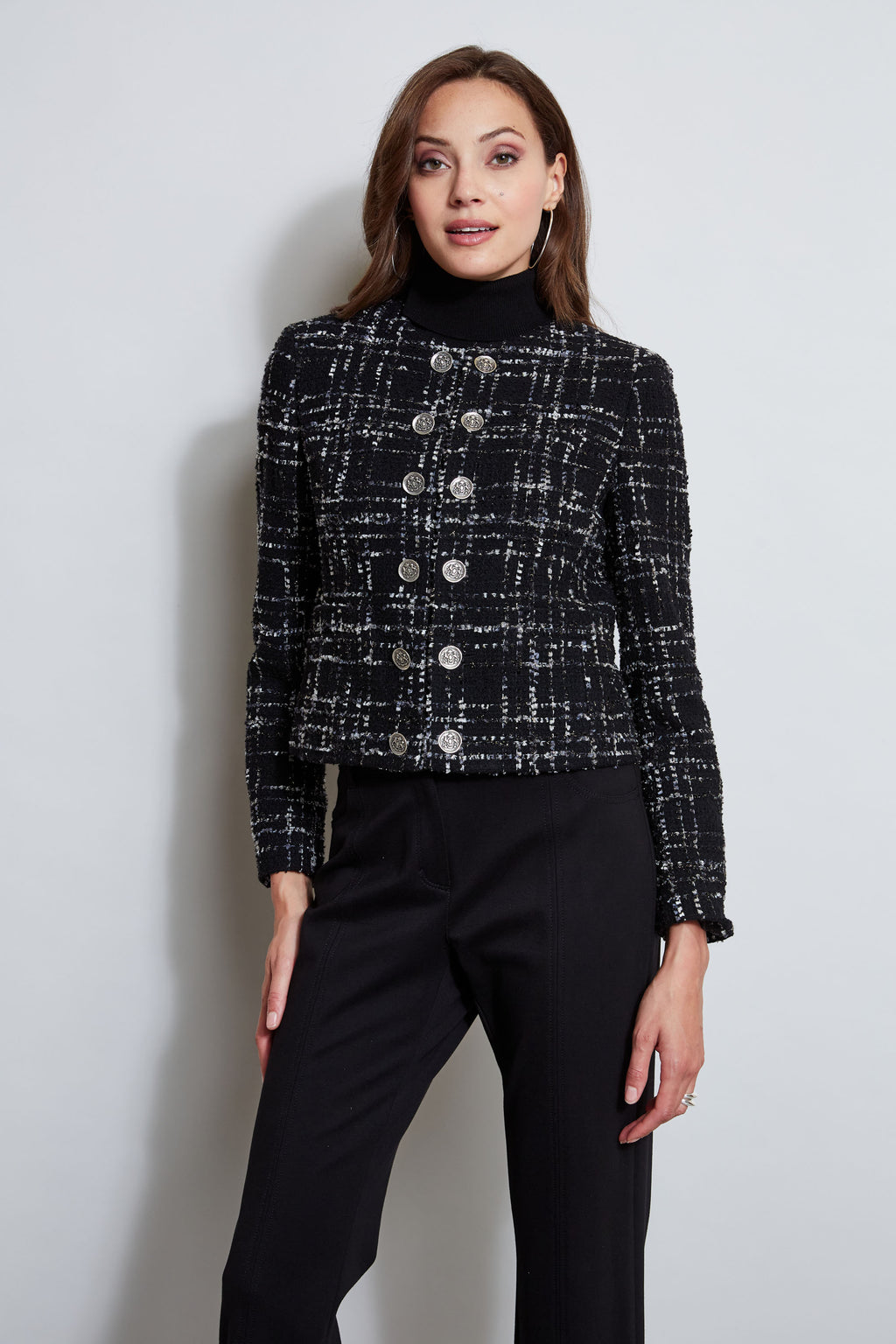 Metallic Kissed Tweed Jacket – Elie Tahari