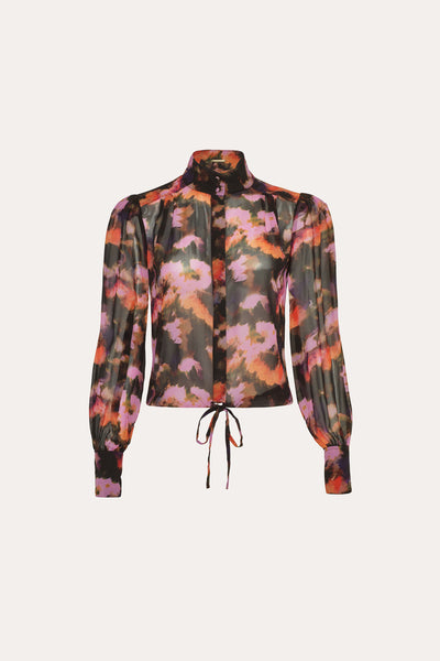 Brushstroke Silk Blouse Image 1