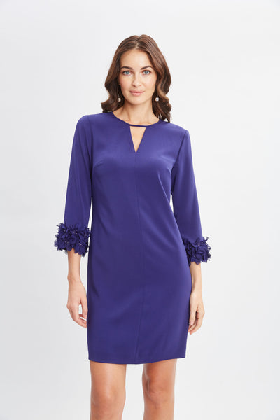 Flower Applique Sleeve Dress Image 3