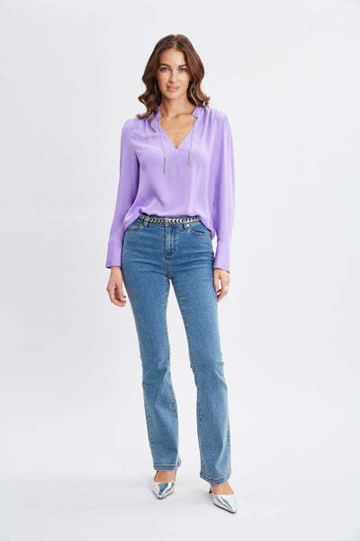 Silk Chain Tassel Shirt Image 2