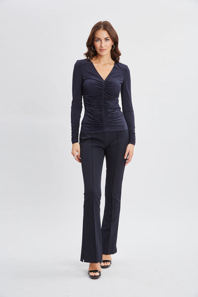 Ruched V-Neck Knit Image 2