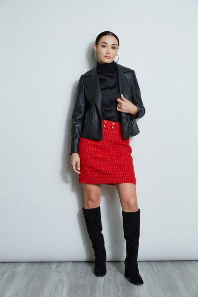 Faux Fur Collar Moto Jacket Image 4