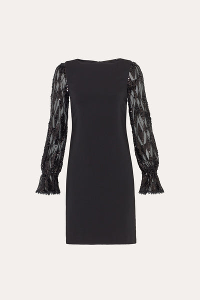 Sequin Sleeve Shift Dress Image 1