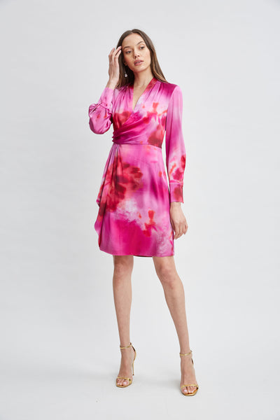 Venetian Glass Mock Wrap Dress Image 4