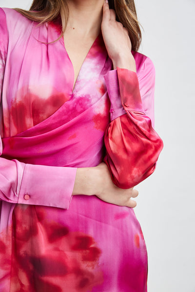 Venetian Glass Mock Wrap Dress Image 5