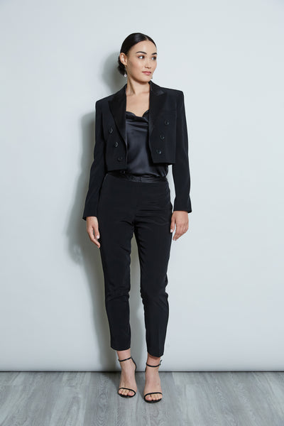 Cropped Tuxedo Jacket Image 3