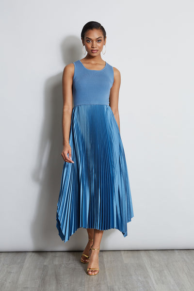 Pleated Midi Dress Image 1