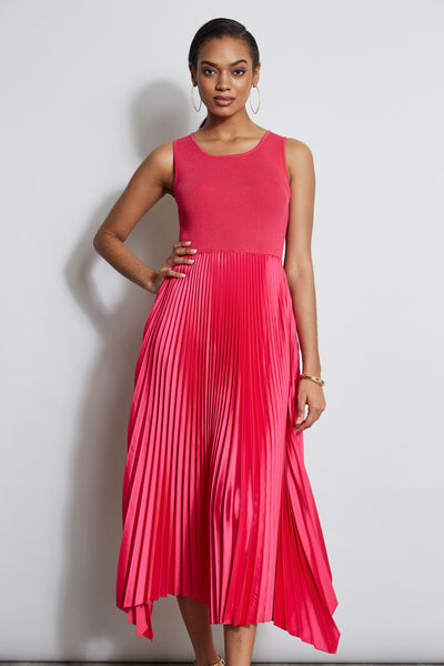 Pleated Midi Dress Image 2