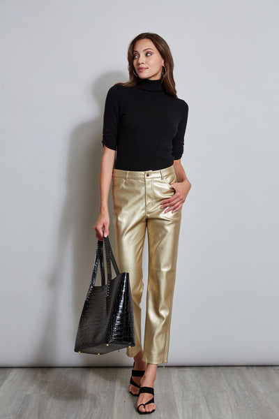 Metallic Vegan Leather Pant Image 2