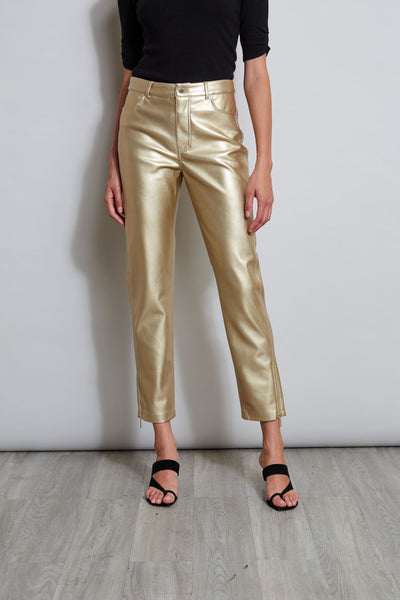 Metallic Vegan Leather Pant Image 1