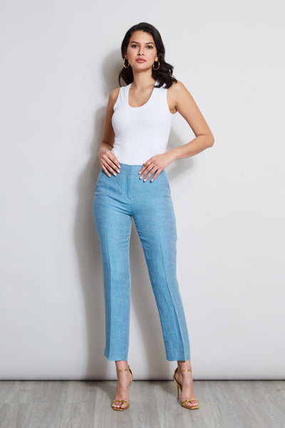 Linen Straight Leg Pant Image 3