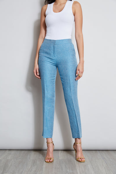 Linen Straight Leg Pant Image 1