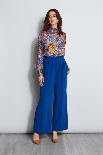 Pleated Wide Leg Pant Image 3