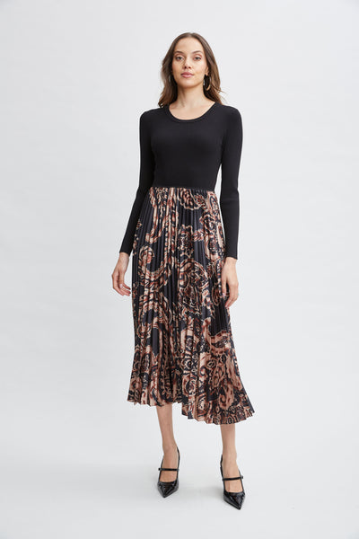 Paisley Pleated Midi Dress Image 3