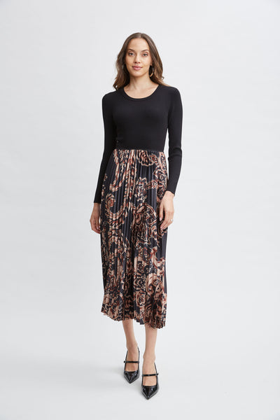 Paisley Pleated Midi Dress Image 1