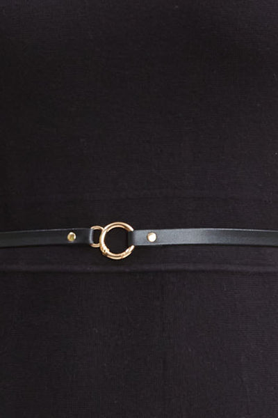 Square Neck Belted Sweater Dress Image 4