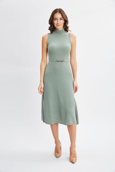 Sleeveless Cashmere Belted Dress Image 1