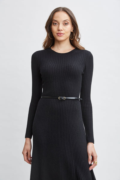 Cashmere Long Sleeve Belted Dress Image 2