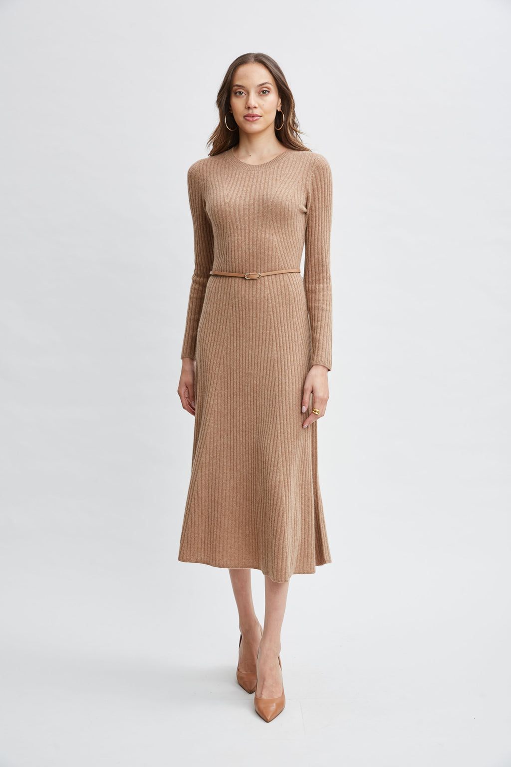 Cashmere Long Sleeve Belted Dress Elie Tahari Cashmere Long Sleeve Belted Dress Elie Tahari