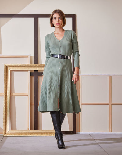 Cashmere Fit & Flare Dress Image 2
