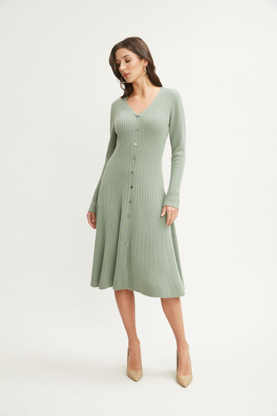 Cashmere Fit & Flare Dress Image 4