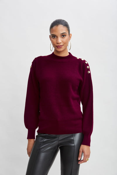 Cashmere Button Sweater Image 1