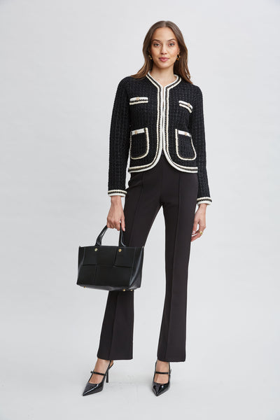 Contrast Cardigan Sweater Image 2