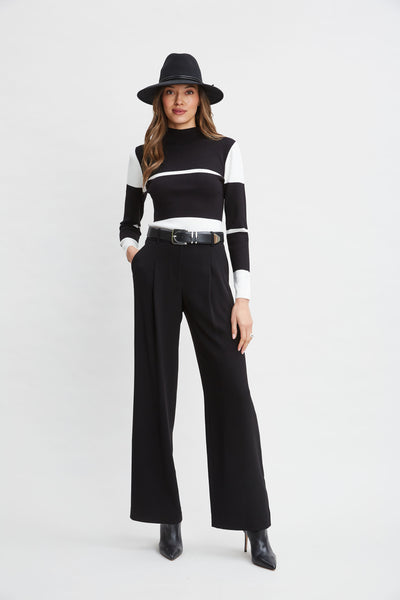 Stripe Mock Neck Sweater Image 5