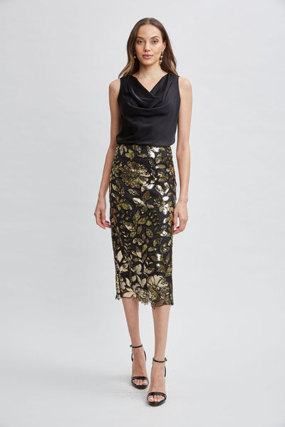 Floral Sequin Midi Skirt Image 2