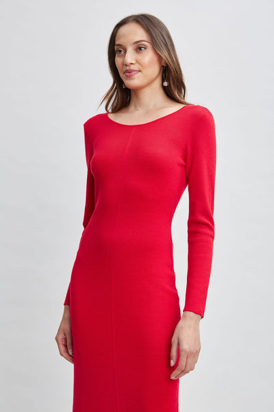 Wool Draped Chain Sweater Dress Image 3