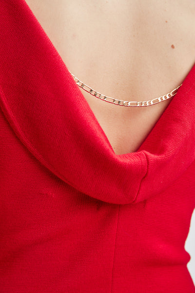 Wool Draped Chain Sweater Dress Image 2