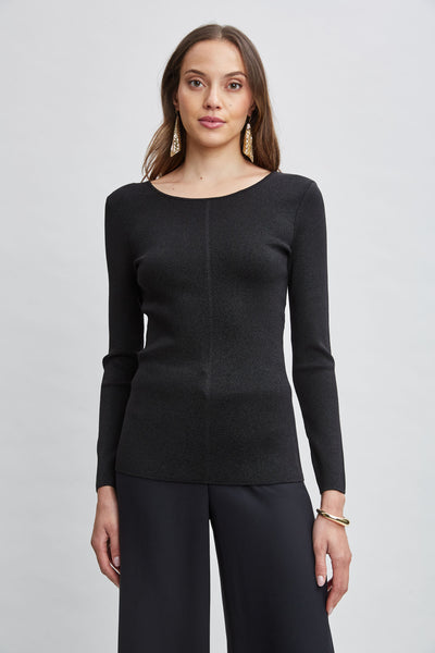 Draped Chain Lurex Sweater Image 1