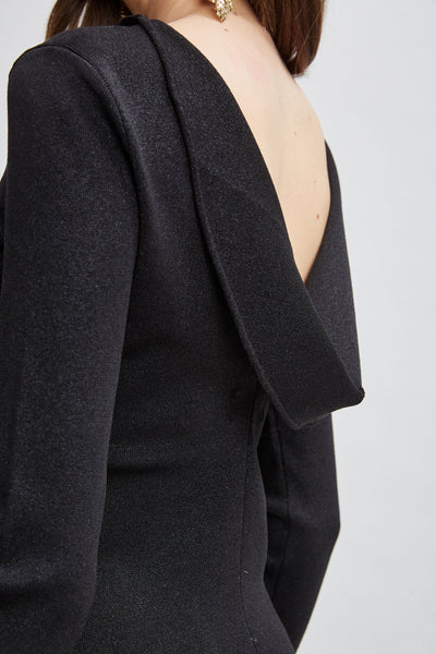 Draped Chain Lurex Sweater Image 5