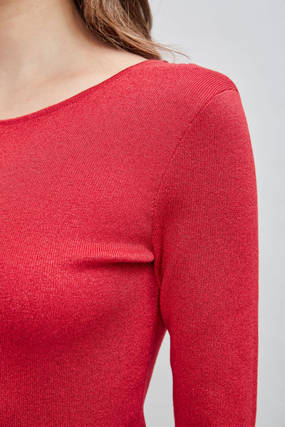 Draped Chain Lurex Sweater Image 4