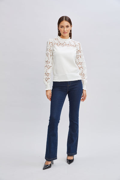 Crochet Long Sleeve Sweater Image 2