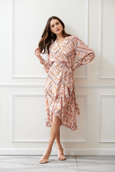 Chain Wrap Dress Image 5