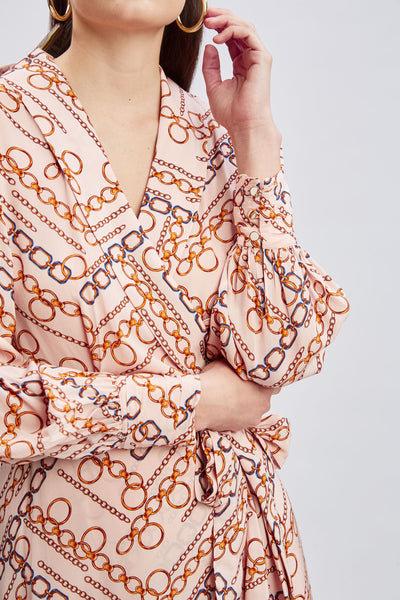 Chain Wrap Dress Image 6