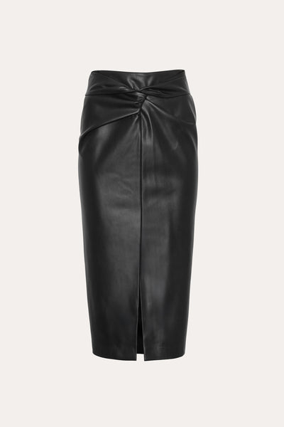 Vegan Leather Twist Skirt Image 1