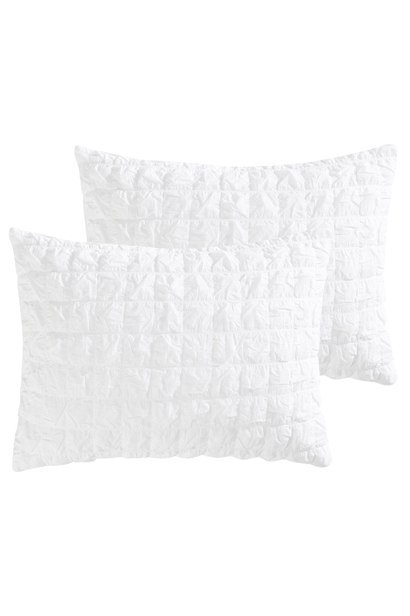 Tahari Grid Seersucker 3-Piece Cotton Comforter, King