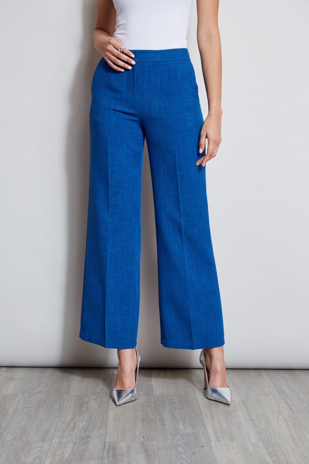 Tahari wide deals leg linen pants
