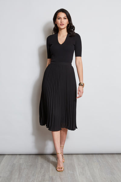T-Tahari Pleated Midi Skirt Image 2