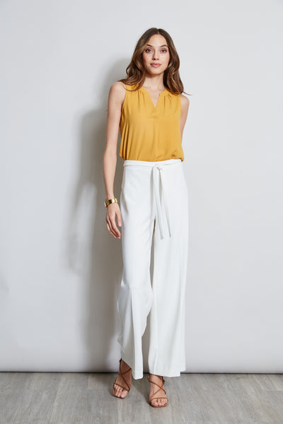 T-Tahari Sleeveless Split Neck Top Image 2