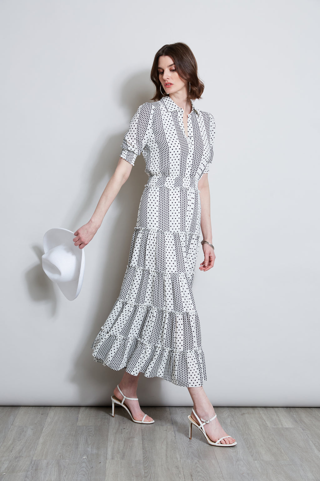T Tahari Dot Shirt Dress Elie Tahari