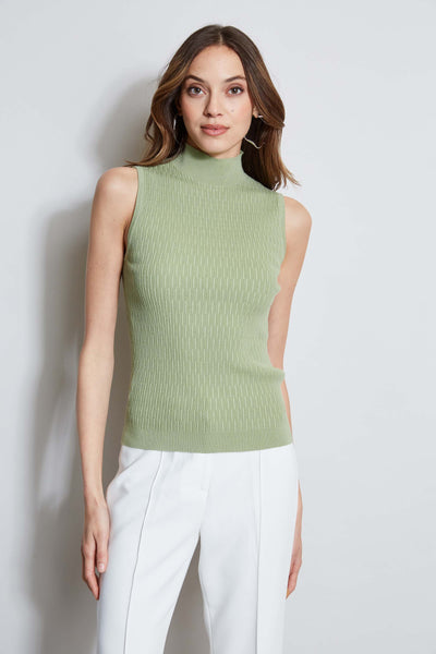 T-Tahari Cable Knit Sleeveless Sweater Image 1
